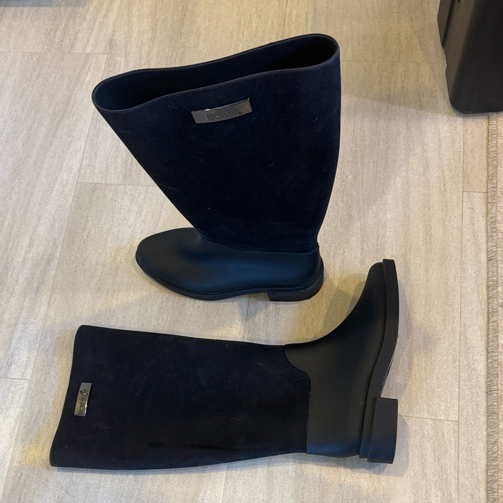 Melissa Tall Flocked Rain Boots - Picture 8 of 15